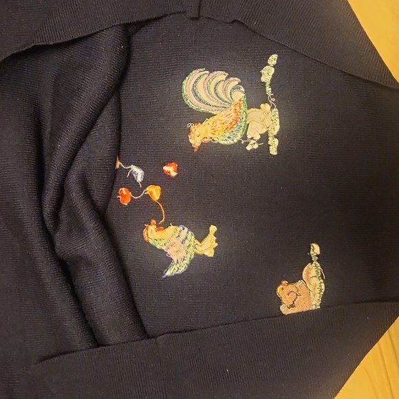 Vintage Bonnie Lee rooster chicken sweater size 46 (xl) measurements in photos - Picture 7 of 9